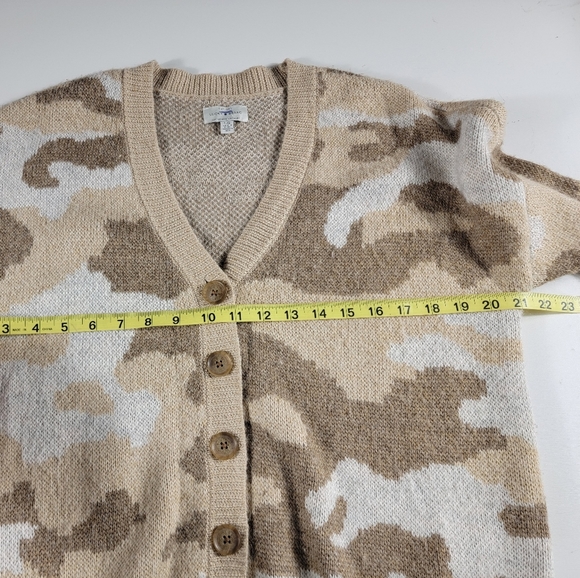 LUCKY BRAND WOOL BLEND CAMO WOMEN'S CARDIGAN SWEATER SIZE LARGE $79.50 - Picture 6 of 7
